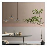 Riolight Retro1,vintage1,rustik Gri,gümüş Fırçalı Patinalı 3xe7 Metal Masa Üstü Sarkıt Avize EN:60CM