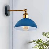 Riolight Retro1,Vintage1rustik1 Açık Mavi Eskitme Duylu Masallı Tekli Duvar Aplik Şapka Çap:23cm - 10 cm