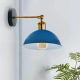 Riolight Retro1,vintage1rustik1 Açık Mavi Eskitme Duylu Masallı Tekli Duvar Aplik Şapka Çap:23cm