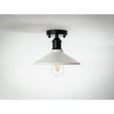 Riolight Retro3,rustik Mutfak,oda,kolidor Için Tekli Metal Sarkıt Plofonyer Avize ÇAP:23 - Beyaz - 1