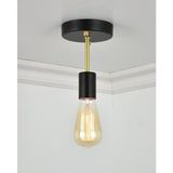 Riolight Retro,modern,vintage 1XE27 Metal Plofonyer Avize Görseldeki Ampül Fiyata Dahil Değildir. - Eskitme - Siyah