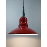 Riolight retro,modern,vintage mutfak,oda,otel,cafeler için kırmızı metal sarkıt avize çap:30cm - 1