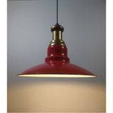 Riolight retro,modern,vintage mutfak,oda,otel,cafeler için kırmızı metal sarkıt avize çap:30cm