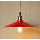 Riolight retro,modern,vintage mutfak,oda,otel,cafeler için kırmızı metal sarkıt avize çap:38cm