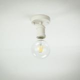 RİOLİGHT RETRO,RUSTİK KOLİDOR,ODA,MUTFAK,BANYO İÇİN BEYAZ TEKLİ 1XE27 DUYLU PLOFONYER ARMATÜR,AVİZE