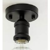 RİOLİGHT RETRO,RUSTİK KOLİDOR,ODA,MUTFAK,BANYO İÇİN SİYAH TEKLİ 1XE27 DUYLU PLOFONYER ARMATÜR,AVİZE