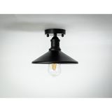 Riolight Retro,rustik Mutfak,oda,kolidor,cafeler Için siyah E27 Metal plofonyer Avize ÇAP:23cm - 1