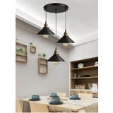 RİOLİGHT RETRO,RUSTİK ÜÇLÜ METAL SARKIT AVİZE ÇAP:30CM ŞAPKA ÇAPI:22CM