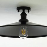 RİOLİGHT RETRO,RUSTİK11,VİNTAGE SİYAH BAŞLIK 1XE27 DUYLU METAL PLOFONYER AVİZE ŞAPKA ÇAPI:38CM