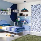 RİOLİGHT RETRO,RUSTİK,MODERN MAVİ İÇİ BEYAZ BEBEK,ÇOCUK,GENÇ ODASI İÇİN TEKLİ METAL SARKIT AVİZE