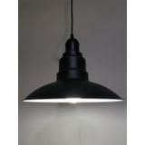 RİOLİGHT RETRO,RUSTİK,MODERN SİYAH İÇİ BEYAZ MUTFAK,CAFE İÇİN TEKLİ METAL SARKIT AVİZE ÇAP:30CM