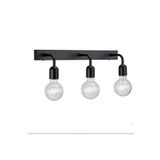 RİOLİGHT RETRO,RUSTİK,VİNTAGE 3XE27 DUYLU SİYAH METAL GÖVDE DUVAR APLİK TABAN UZUNLUĞU:60CM