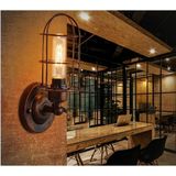 RİOLİGHT RETRO,RUSTİK,VİNTAGE BAKIR ESKİTME MAFSALLI HAREKETLİ BAŞLIK 1XE27 DUYLU KAFES METAL APLİK