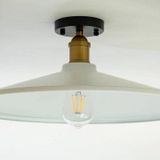 RİOLİGHT RETRO,RUSTİK,VİNTAGE BEYAZ BAŞLIK 1XE27 ESKİTME DUYLU METAL PLOFONYER AVİZE ŞAPKA ÇAPI:38CM
