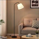 Riolight Retro,rustik,vintage Mafsallı Hareketli Kumaş Başlık Siyah Metal Lambader,köşe Lambası