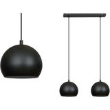 Riolight Retro,Rustik,Vintage Masa Üstü 2XE27 Metal Sarkıt Avize Taban Uzunluğu :30 Cm Glop Çapı:10 Cm - Siyah