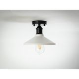 Riolight Retro,rustik,vintage Mutfak,oda,kolidor,cafeler Için beyaz E27 Metal Sarkıt Avize ÇAP:23cm - 1