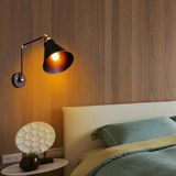 RİOLİGHT RETRO,RUSTİK,VİNTAGE SİYAH 1XE27 DUYLU MAFSALLI HAREKETLİ BAŞLIK METAL AKROBAT DUVAR APLİK