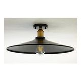 RİOLİGHT RETRO,RUSTİK,VİNTAGE SİYAH BAŞLIK 1XE27 ESKİTME DUYLU METAL PLOFONYER AVİZE ŞAPKA ÇAPI:38CM