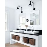 RİOLİGHT RETRO,RUSTİK,VİNTAGE SİYAH HAREKETLİ BAŞLIK METAL AYNA ÜSTÜ DUVAR APLİK 1ADET FİYATIDIR