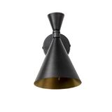 RİOLİGHT RETRO,RUSTİK,VİNTAGE SİYAH İÇİ GOLD 1XE27 DUYLU TEKLİ METAL DUVAR APLİK