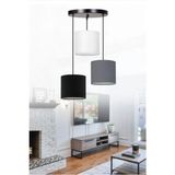 Riolight Retro,vintage Metal Taban Kumaş Başlık 3XE27 Duylu Sarkıt Avize Taban ÇAPI:30CM - Siyah