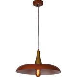Riolight Retro,Vintage Mutfak,Oda,Cafe,Oteller İçin 1Xe27 Metal Sarkıt Avize Çap:35cm - Kahverengi Renk