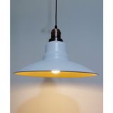Riolight retro,vintage mutfak,oda,cafe,oteller için beyaz 1xe27 metal sarkıt avize çap:37cm