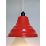 Riolight retro,vintage mutfak,oda,cafe,oteller için kırmızı 1xe27 metal sarkıt avize çap:27cm