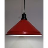 Riolight retro,vintage mutfak,oda,cafe,oteller için kırmızı 1xe27 metal sarkıt avize çap:33cm