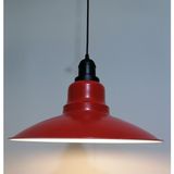 Riolight retro,vintage mutfak,oda,cafe,oteller için kırmızı 1xe27 metal sarkıt avize çap:37cm