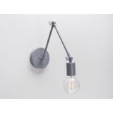 RİOLİGHT RETRO,VİNTAGE,MODERN GRİ ÜÇ MAFSALLI 1XE27 DUYLU METAL DUVAR APLİK