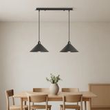 Riolight Retro,vintage,modern Siyah 3XE27 Sıralı Masa Üstü Metal Sarkıt Avize UZUNLUK:60CM