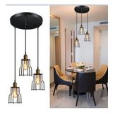RİOLİGHT RETRO,VİNTAGE,RUSTİK 3XE27 DUYLU KAFES METAL SARKIT AVİZE ÇAP:30CM
