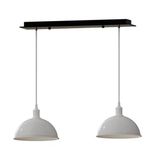 Riolight Retro,vintage,rustik Beyaz Şapkalı 2XE27 Metal Masa Üstüavize UZUNLUK:60CM