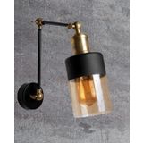 RİOLİGHT RETRO,VİNTAGE,RUSTİK ESKİTME MAFSALLI CAMLI 1XE27 DUYLU AKROBAT DUVAR APLİK