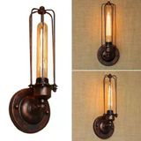RİOLİGHT RETRO,VİNTAGE,RUSTİK FIRÇALI BAKIR 1XE27 MAFSALLI HAREKETLİ BAŞLIK METAL DUVAR APLİK