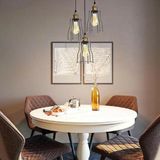 Riolight Retro,vintage,rustik,antik Siyah Kafes 3XE27 Duylu Metal Sarkıt Avize