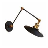 Riolight RIO000272 Retro Mafsallı Hareketli Siyah Metal Çap 23 cm Aplik