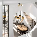 Riolight Riolıght Modern Hareketli Mat Gold Mat Altın Başlık 2XGU10 Duylu LED Spot Avize(Ampül Dahil) - Siyah