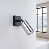Riolight Rıolight Modern Krom Hareketli Başlık GU10 Duylu Tekkli LED Spot (Ampül Dahildir.) - Krom - Siyah