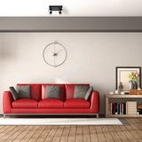 Riolight Rıolight Modern Siyah Gövde Siyah Hareketli Başlık 4XGU10 LED Kare Spot Avize(Ampül Dahildir)