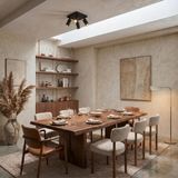 Riolight Riolıght Modern Siyah Kare 4XGU10 Hareketli Başlık LED Spot Avize(Ampul Dahil) 30CMX30CM