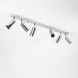 Riolight Riolıght Modern2 Krom2 Hareketli2 Başlık 6XGU10 LED Spot Avize(Ampul DAHİL)UZUNLUK:120CM