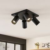 Riolight Riolıght Modern2 Siyah2 Gövde2 Hareketli2 Başlık 4XGU10 Kare Taban LED Spot LED Avize (Ampul Dahil)