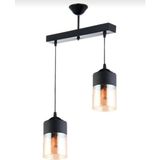 Riolight Rıolıght Retro Sıralı Ikili Camlı Avize Uzunluk: 30CM - Eskitme