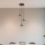 Riolight Rustik1,retro1,vintage1 Gümüş Gri Fırçalı Patine 3XE27 Metal Sarkıt Avize Taban ÇAPI:30CM - Gri - Gümüş