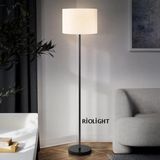 RİOLİGHT RUSTİK,VİNTAGE,RETRO3 SİYAH METAL GÖVDE KREM KUMAŞ BAŞLIK 1XE27 LAMBADER KÖŞE LAMBASI