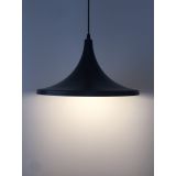 Riolight Siyah İçi Beyaz Metal Sarkıt Çap:36 Cm