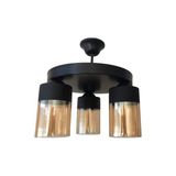 Riolight Üçlü Yuvarlak Plofonyer Avize Çap:30 cm - Eskitme